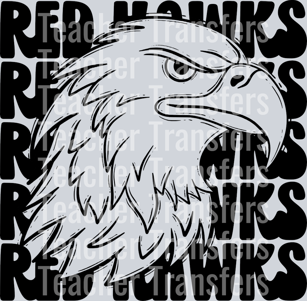 Stacked Mascots RED HAWKS