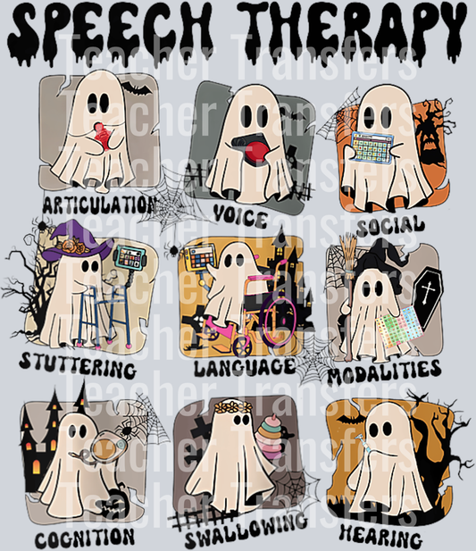 Speech Therapist Halloween SLP Halloween Speech Therapy Raglan Baseball Tee