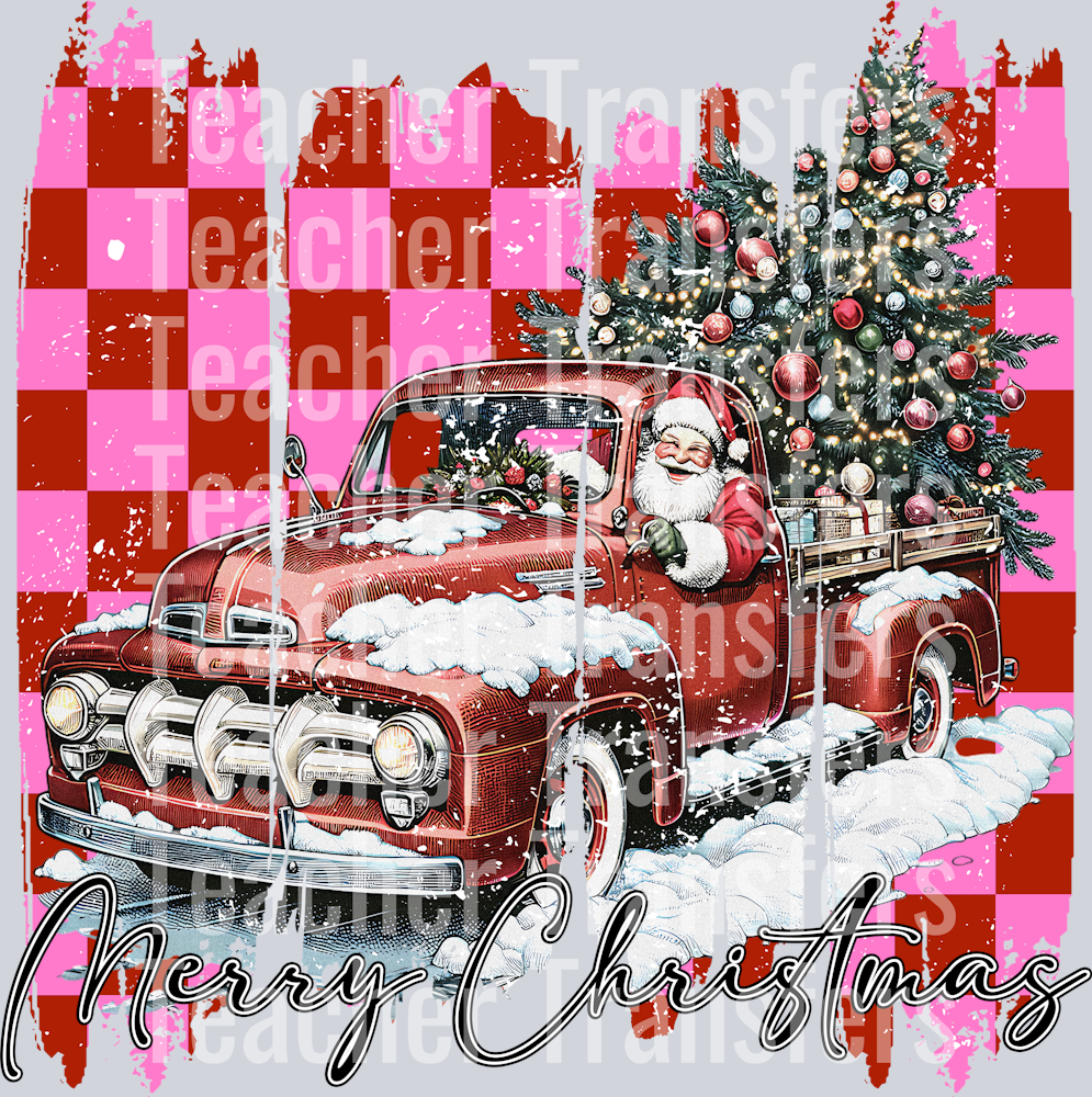 MERRY CHRISTMAS SANTA BRUSHSTROKE