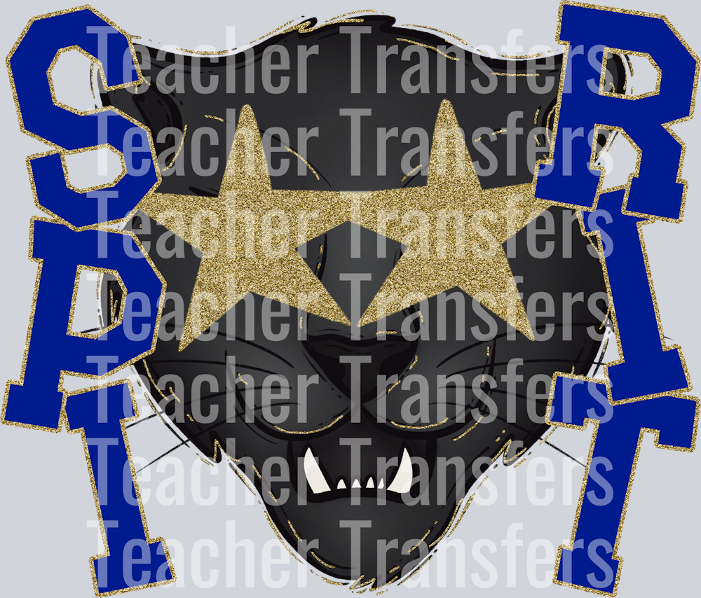 Starry Eyed PANTHER Royal and Gold