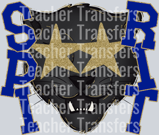 Starry Eyed PANTHER Royal and Gold