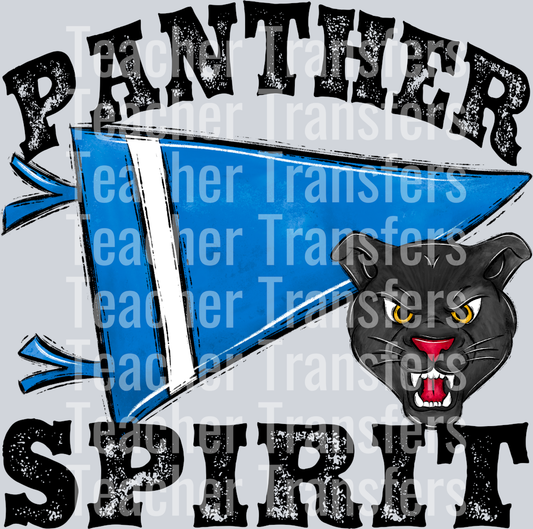 Pennant Mascots PANTHER Spirit Bright Blue