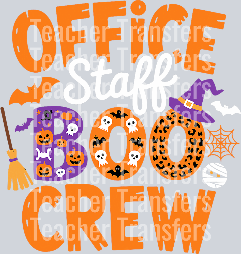 Office Staff Boo Crew Funny Halloween Matching for Man Woman T-Shirt