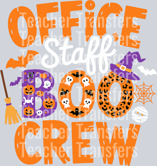 Office Staff Boo Crew Funny Halloween Matching for Man Woman T-Shirt