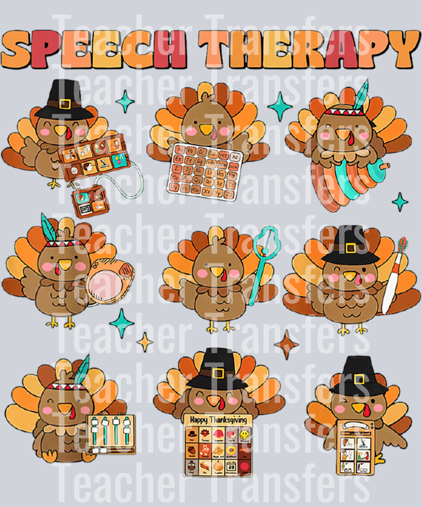 Speech Therapy Turkey SLP Speech Therapist Fall Thanksgiving Sweatshirt
