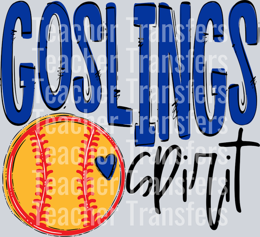 Team Go Spirit GOSLINGS SOFTBALL ROYAL BLUE