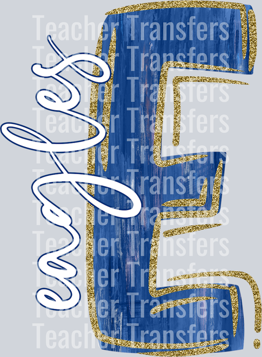 Eagles Blue M Gold Trim