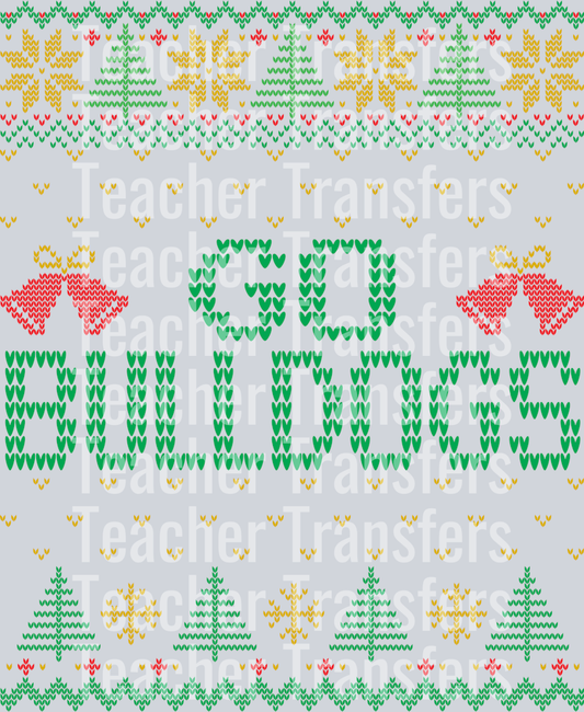 Ugly Sweater BULLDOGS GOLD TEAM