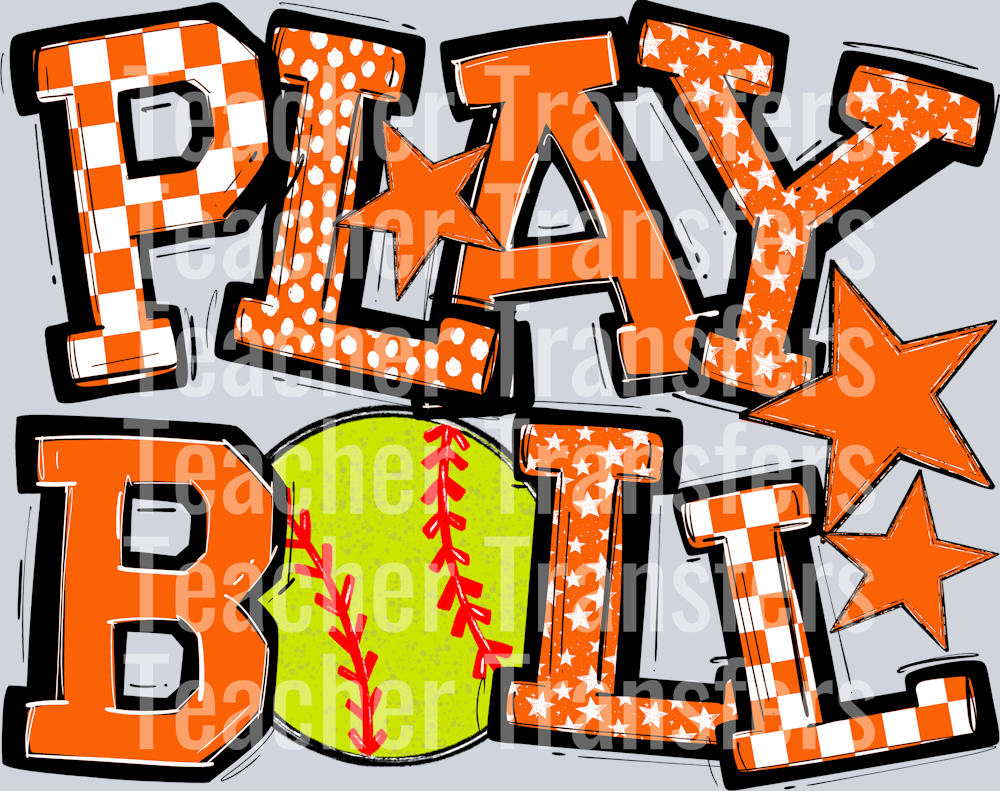 ORANGE PLAY BALL SOFTBALL