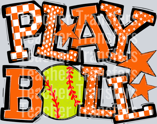 ORANGE PLAY BALL SOFTBALL