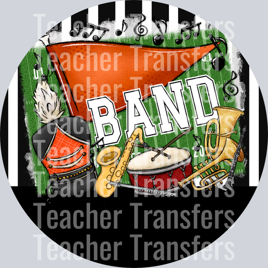 Band Tags Ornaments Orange