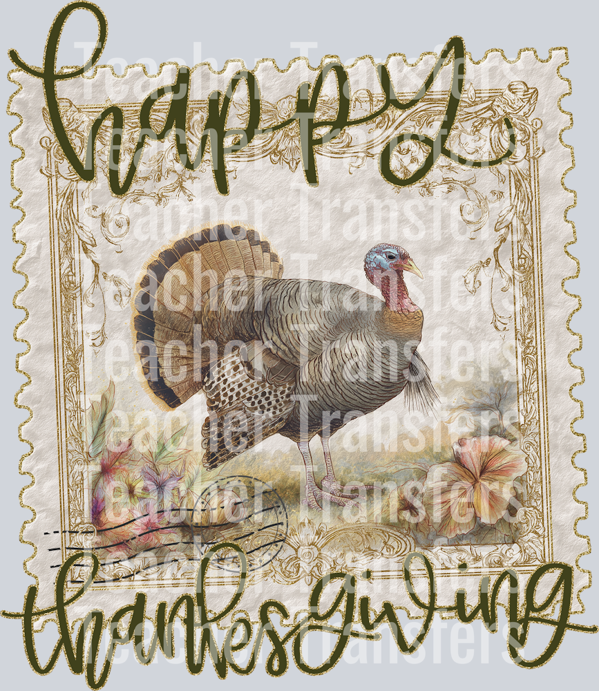 HAPPY THANKSGIVING POSTAGE STAMP
