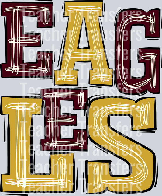 Eagles Gold and Maroon