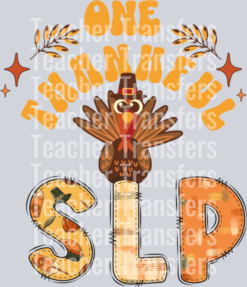 SLP Thanksgiving One Thankful SLP Fall Speech Therapy Sweatshirt