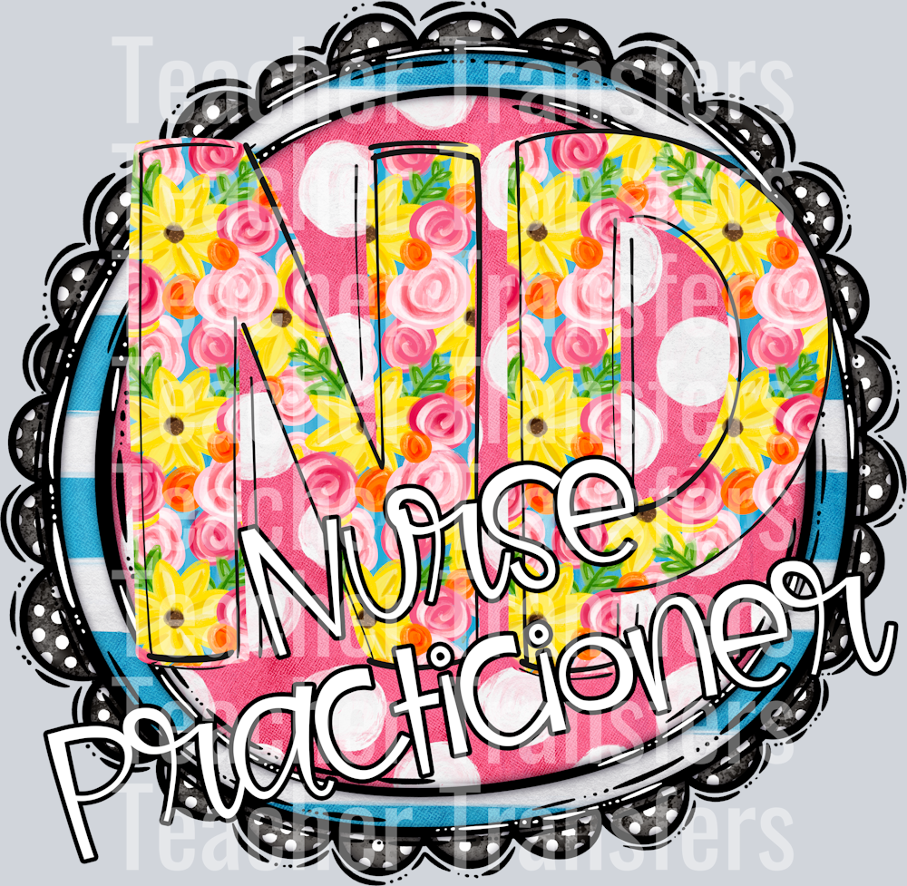 Sunny Floral Names NURSE PRACTICIONER