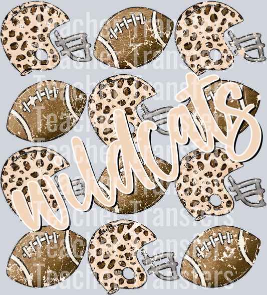 Footballs and Helmets WILDCATS