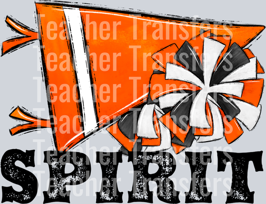 Pennant Mascots BLANK CHEER Spirit Orange