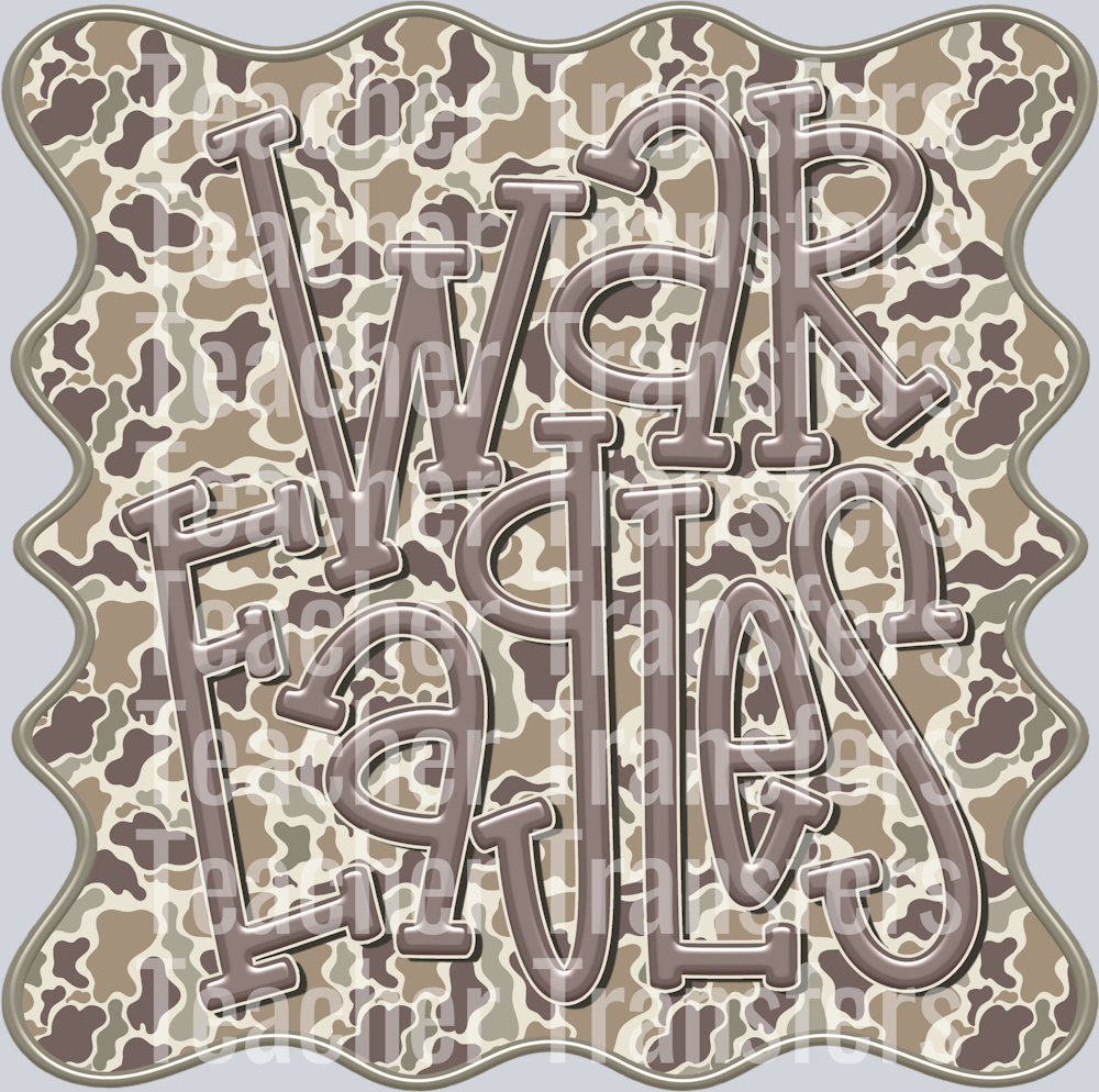 CAMO MASCOTS-WAR EAGLES