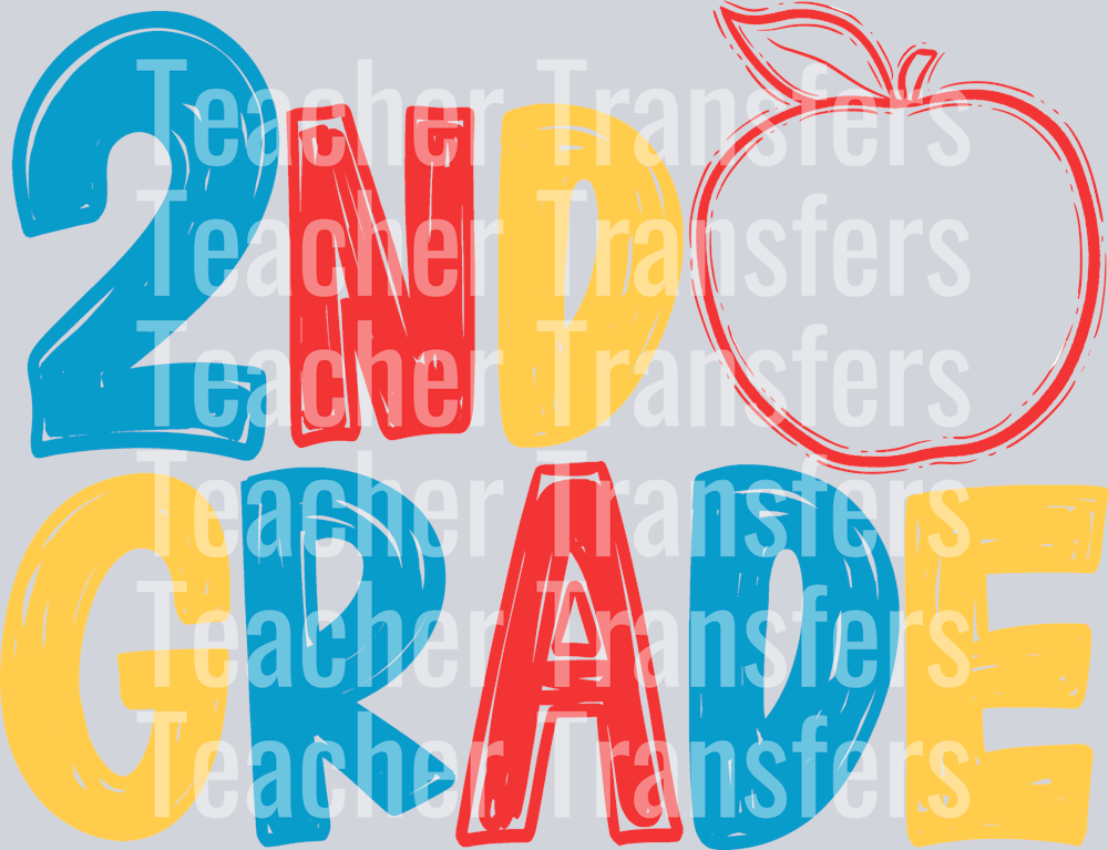Back to School Apple Grade Level 2nd COLOR