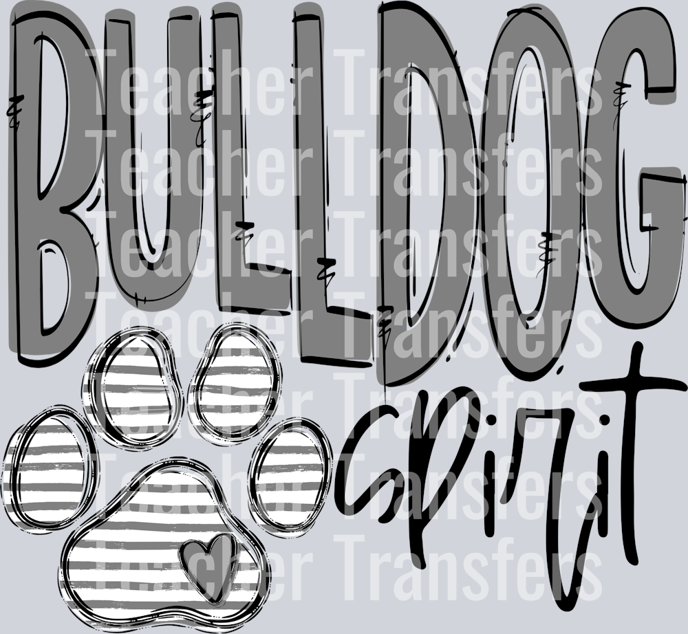 Team Go Spirit Bulldog Paw Grey