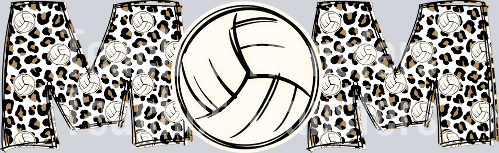 Volleyball Leopard Mom