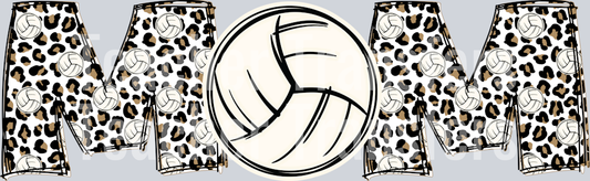 Volleyball Leopard Mom