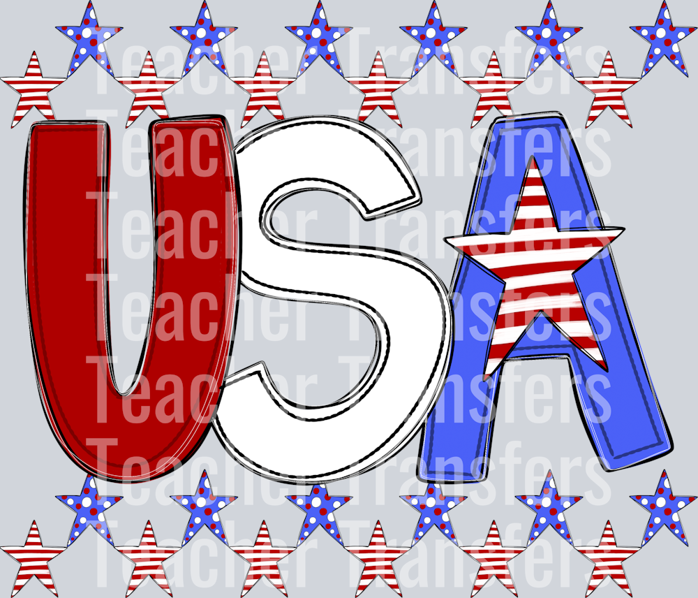 USA STAR BORDER NO BOW