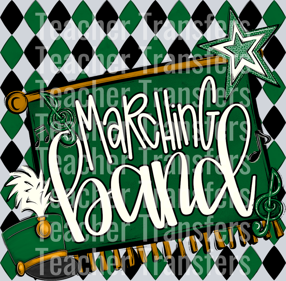 MARCHING BAND ARGYLE KELLY GREEN