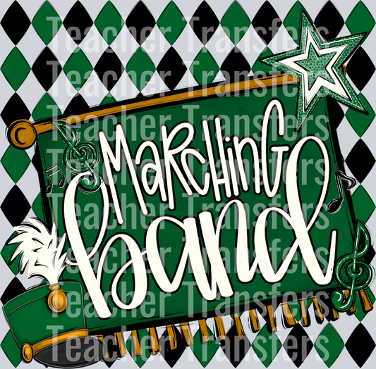 MARCHING BAND ARGYLE KELLY GREEN