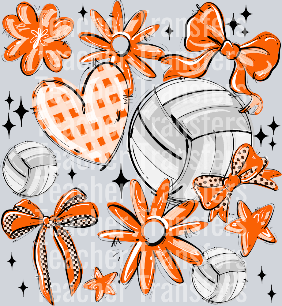 ORANGE PLAY BALL VOLLEYBALL COLLAGE