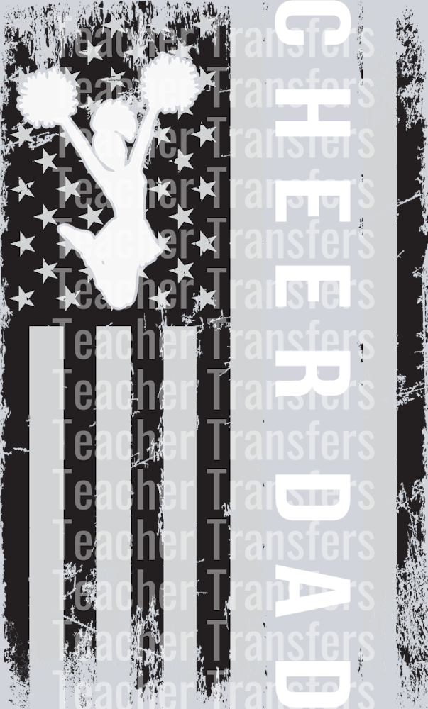 Cheer Dad American Flag