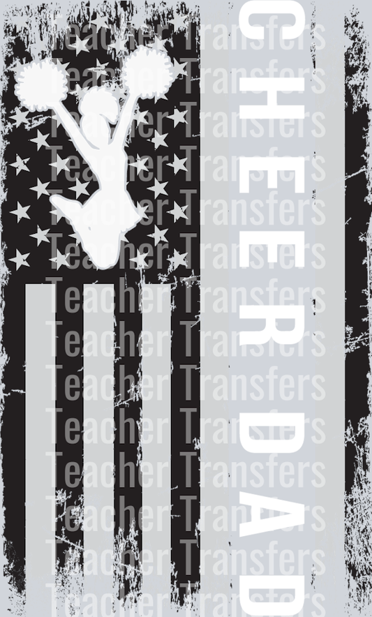 Cheer Dad American Flag