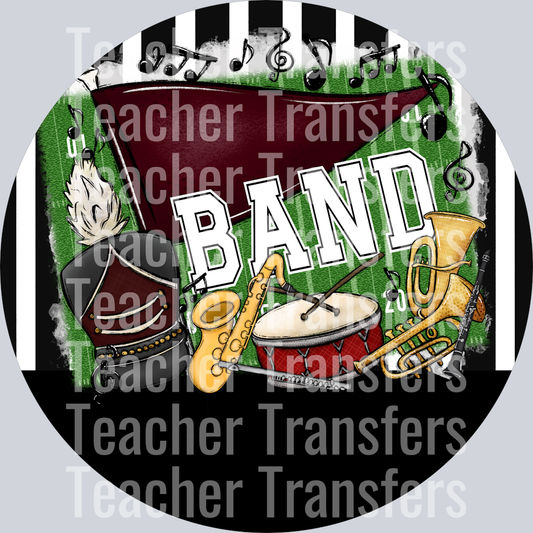 Band Tags Ornaments Maroon