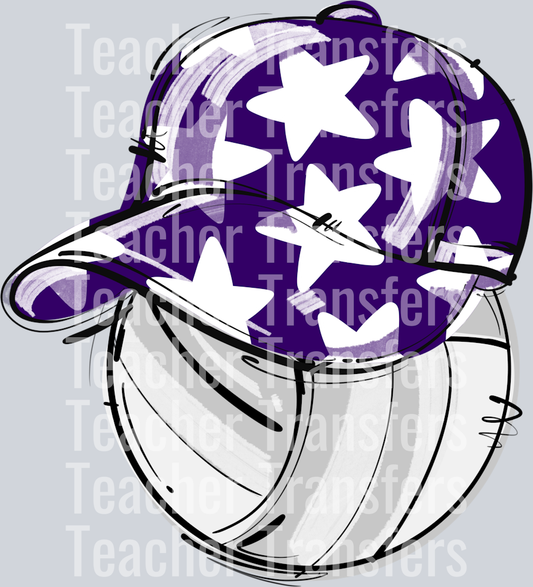 PURPLE PLAY BALL HAPPY FACE VOLLEYBALL