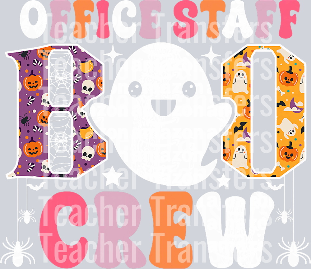 Office Staff Boo Crew Funny Ghost Halloween Costume T-Shirt