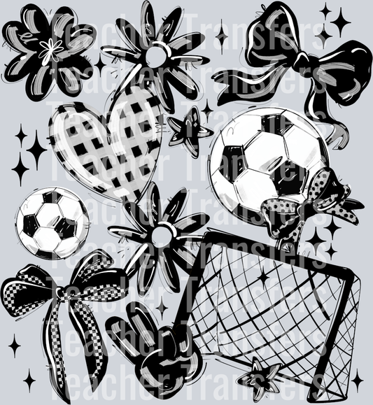 BLACK SOCCER PLAY BALL COLLAGE