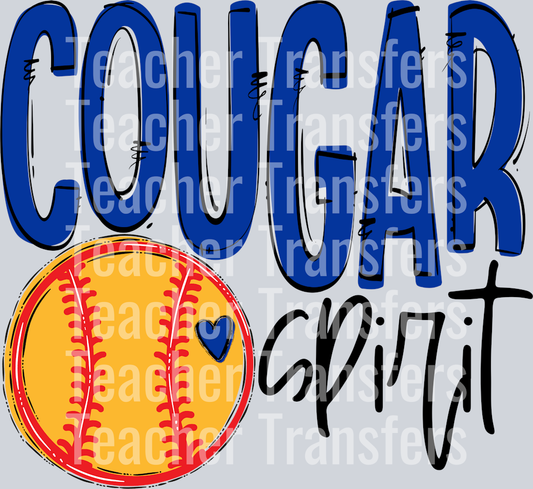 Team Go Spirit Cougar Softball ROYAL BLUE