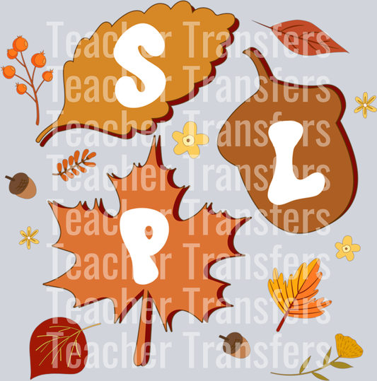 Thanksgiving SLP Speech Therapy Fall Autumn Speech Therapist Long Sleeve T-Shirt