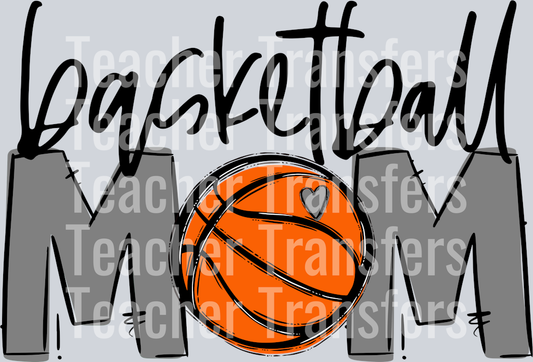 Basketball Mom Gray No Flowers