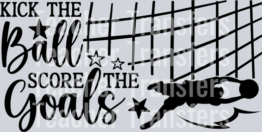 6. kick the ball score the goals sign