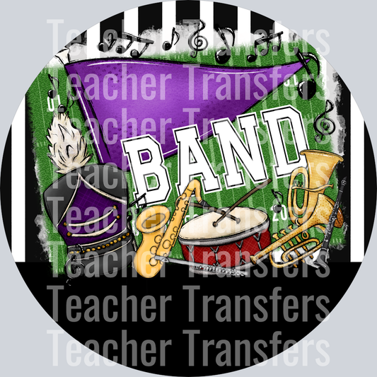 Band Tags Ornaments Purple