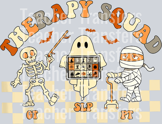 Therapy Squad SLP OT PT Ghost Halloween Nurse Costume Speech T-Shirt