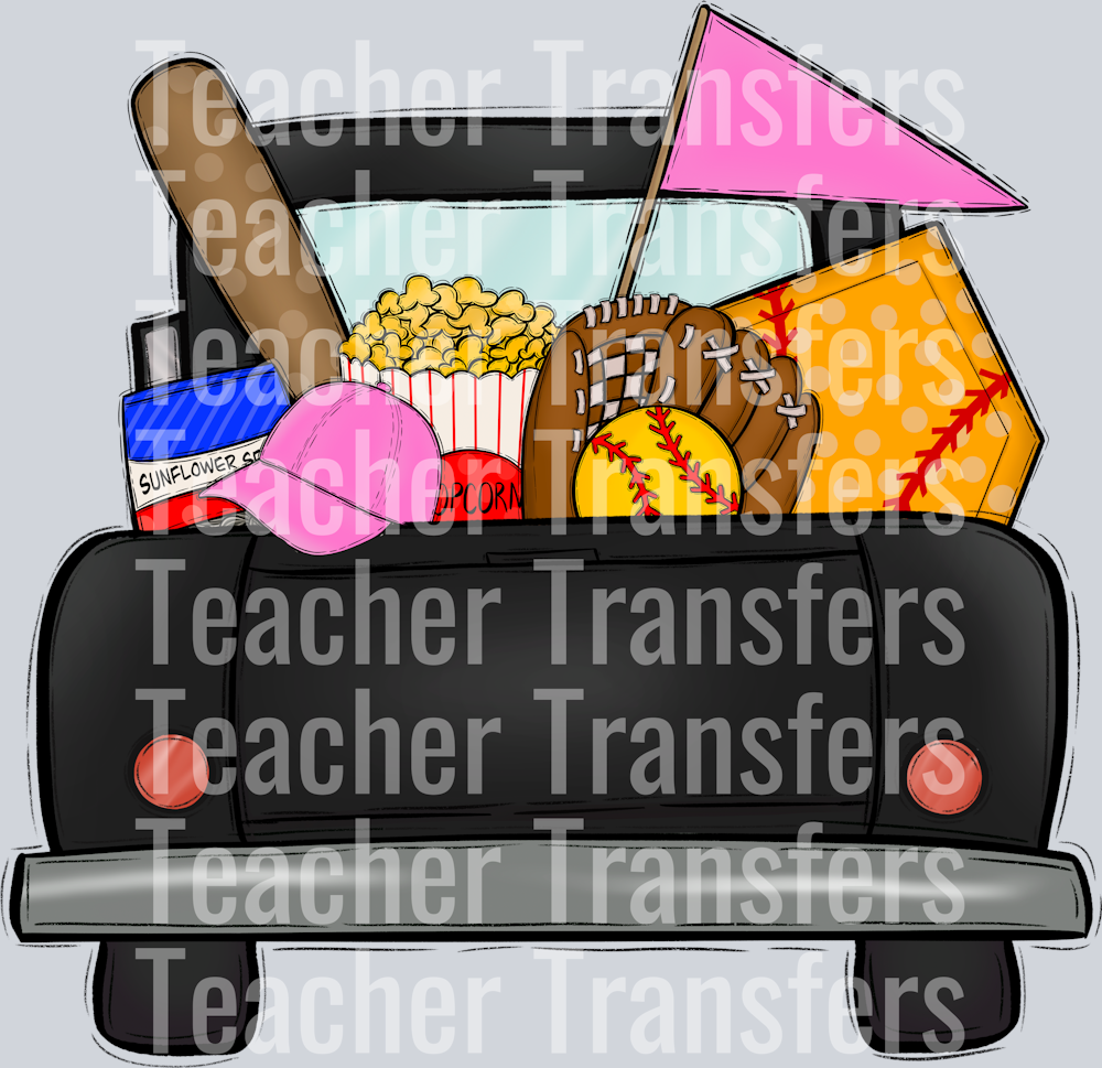 Follow me to the ballpark Pink Softball Truck