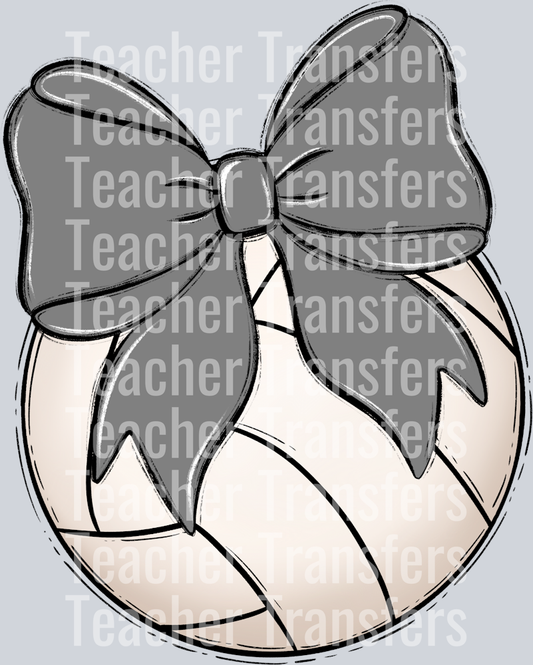 Bows and Balls Volleyball Gray