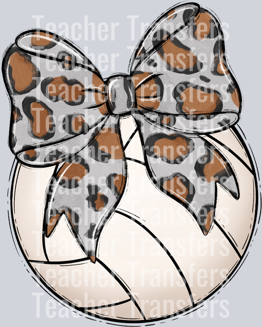 Bows and Balls Volleyball Leopard