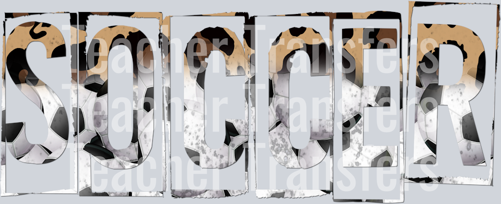 Grunge Sports Words  LEOPARD SOCCER