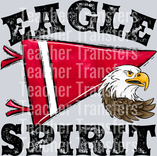 Pennant Mascots EAGLE Spirit Red