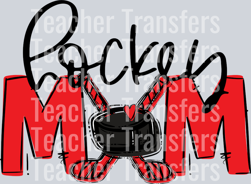 Hockey Mom Red No Flower