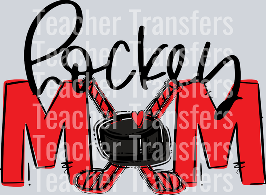 Hockey Mom Red No Flower