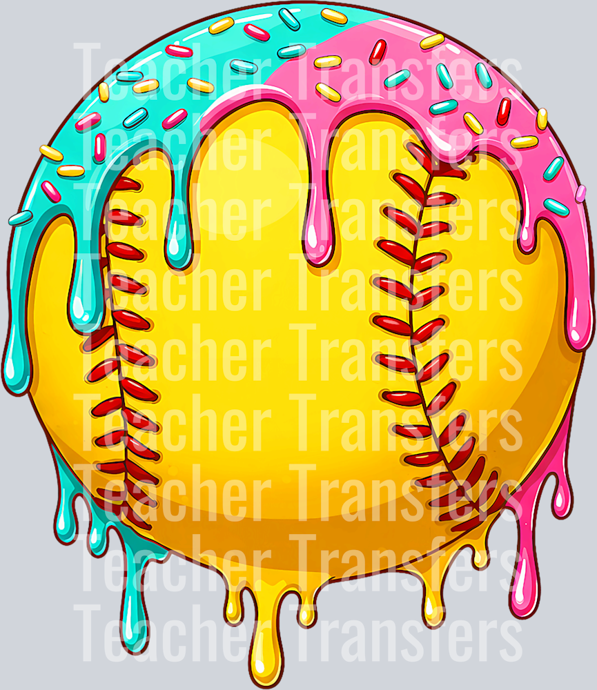 Softball Player Ice Cream Softball Drip girls softball T-Shirt